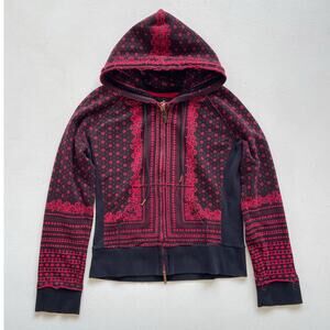 Red By Marc Ecko Y2K 2010s Red Bandana Womens Hoodie / Sz L / Slim Fit Cropped
